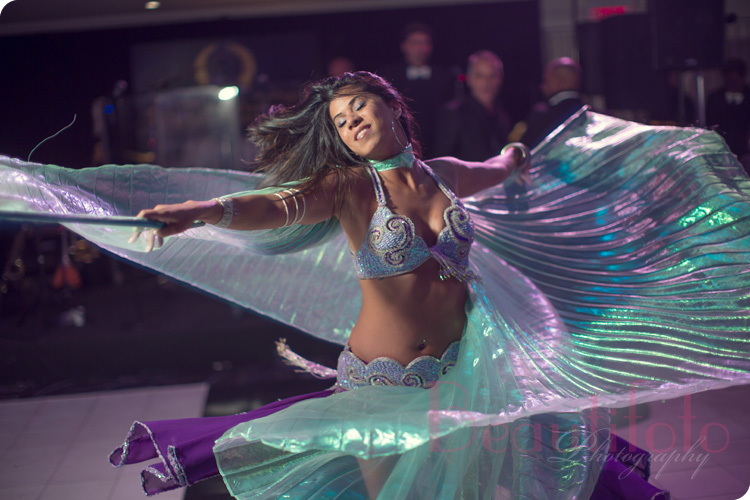 a beautiful belly dancer performs at a montreal wedding